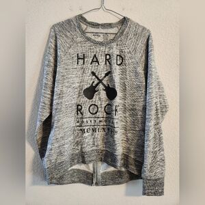 Hard Rock Florida Women’s Grey Sweatshirt with zipper detail in back size large